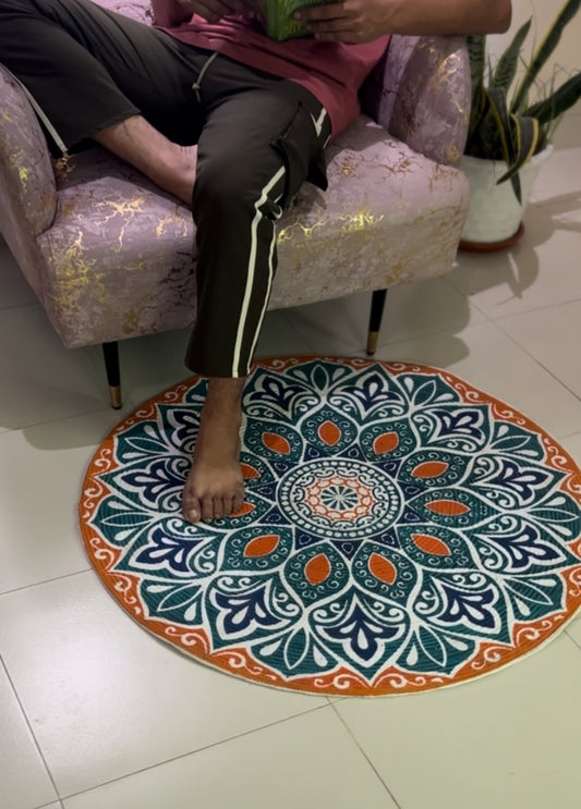 Mandala Round Decorative Rug Shotoronji